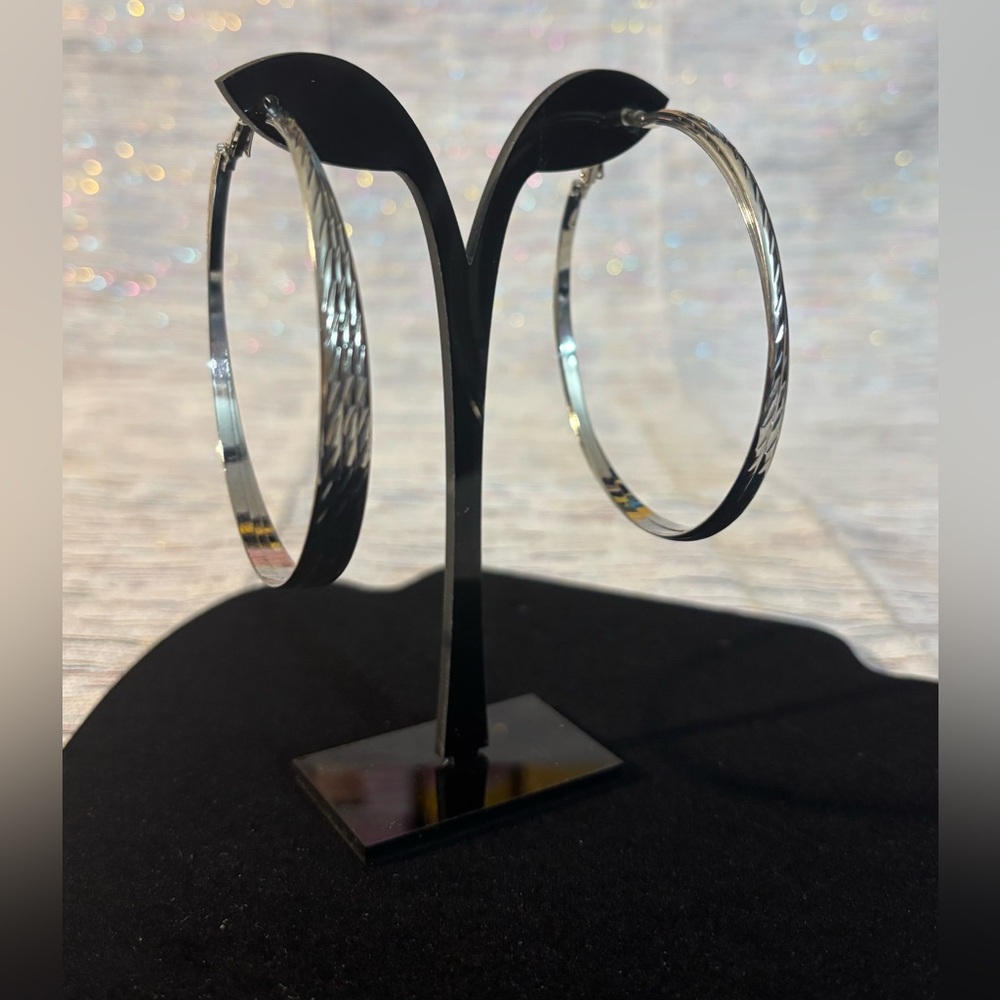 Elegant Silver Hoop Earrings